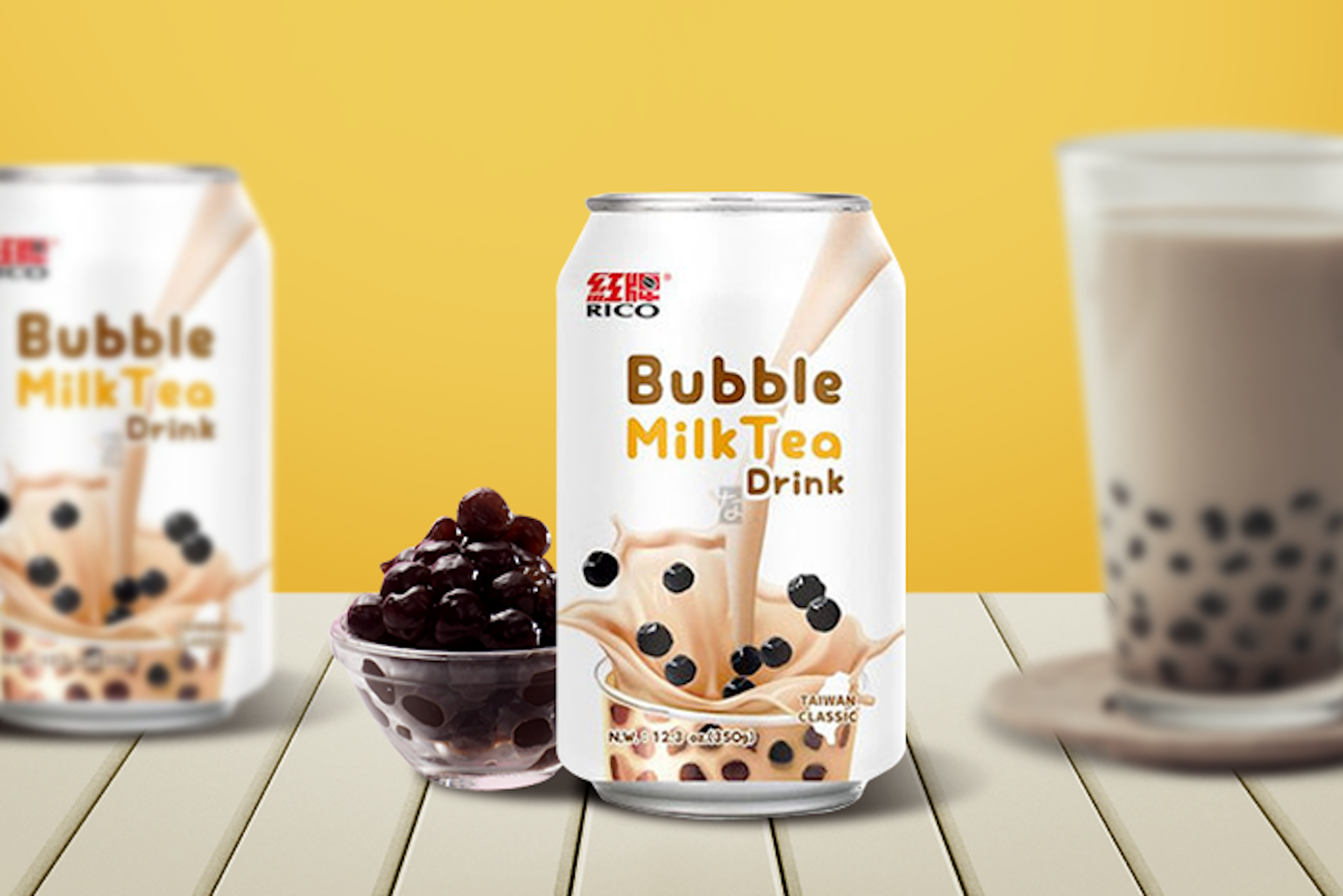 Rico Bubble Tea Drink Milk Tea 350ml - Creamy and Sweet Bubble Tea