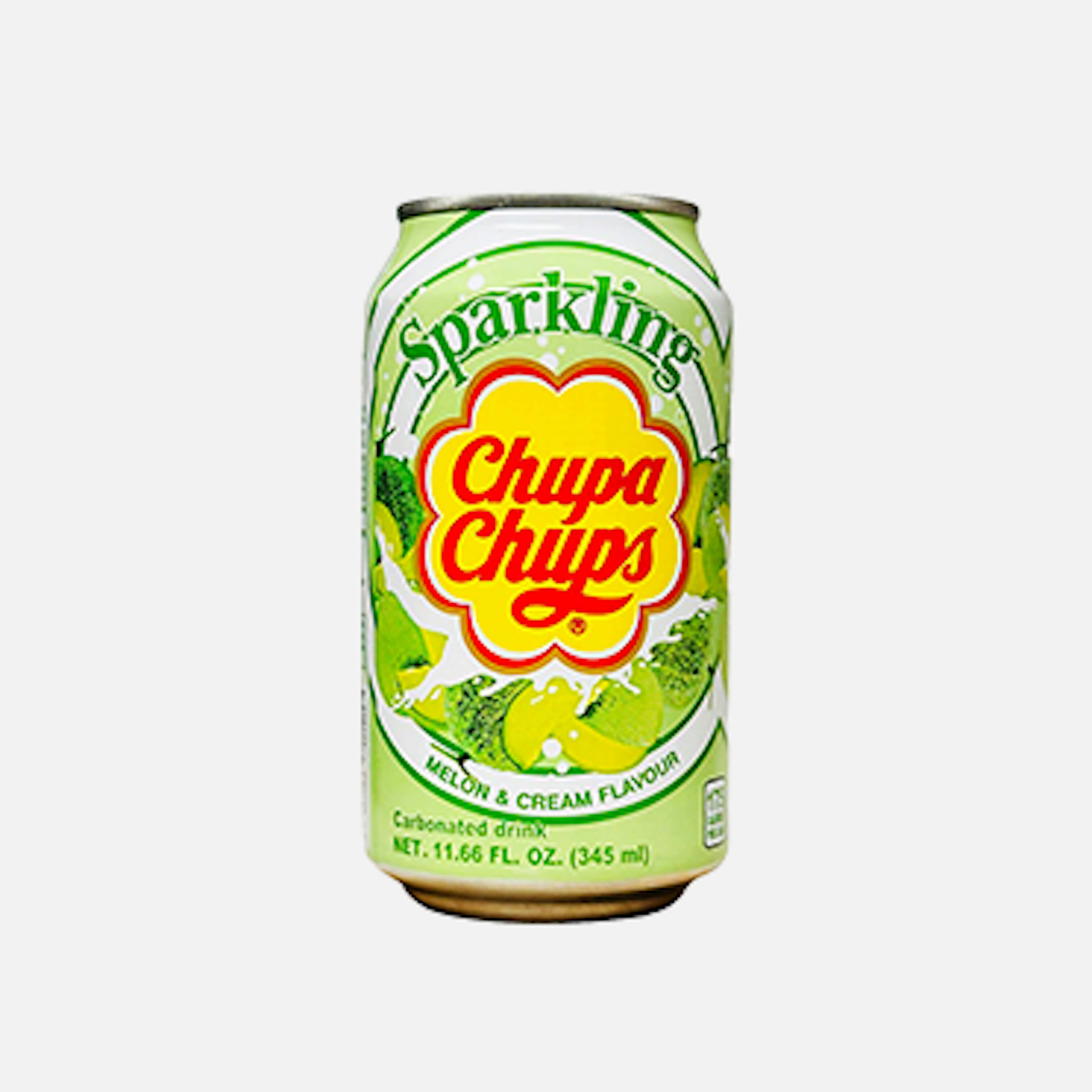 Chupa Chups Melon Cream Soda als Teil eines bunten Getränkeangebots