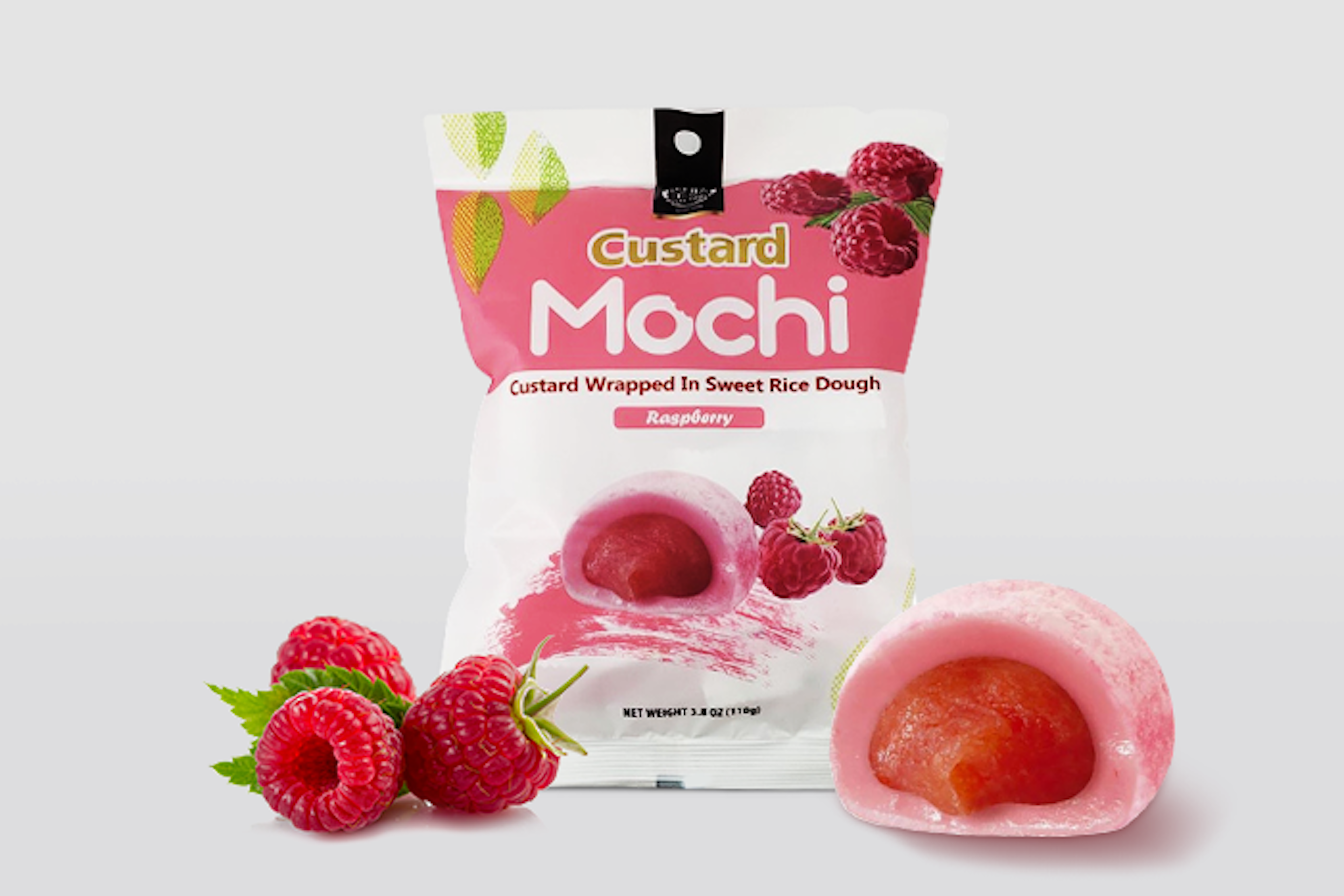 Royal Family Custard Mochi Raspberry 110g - Ricekuchen
