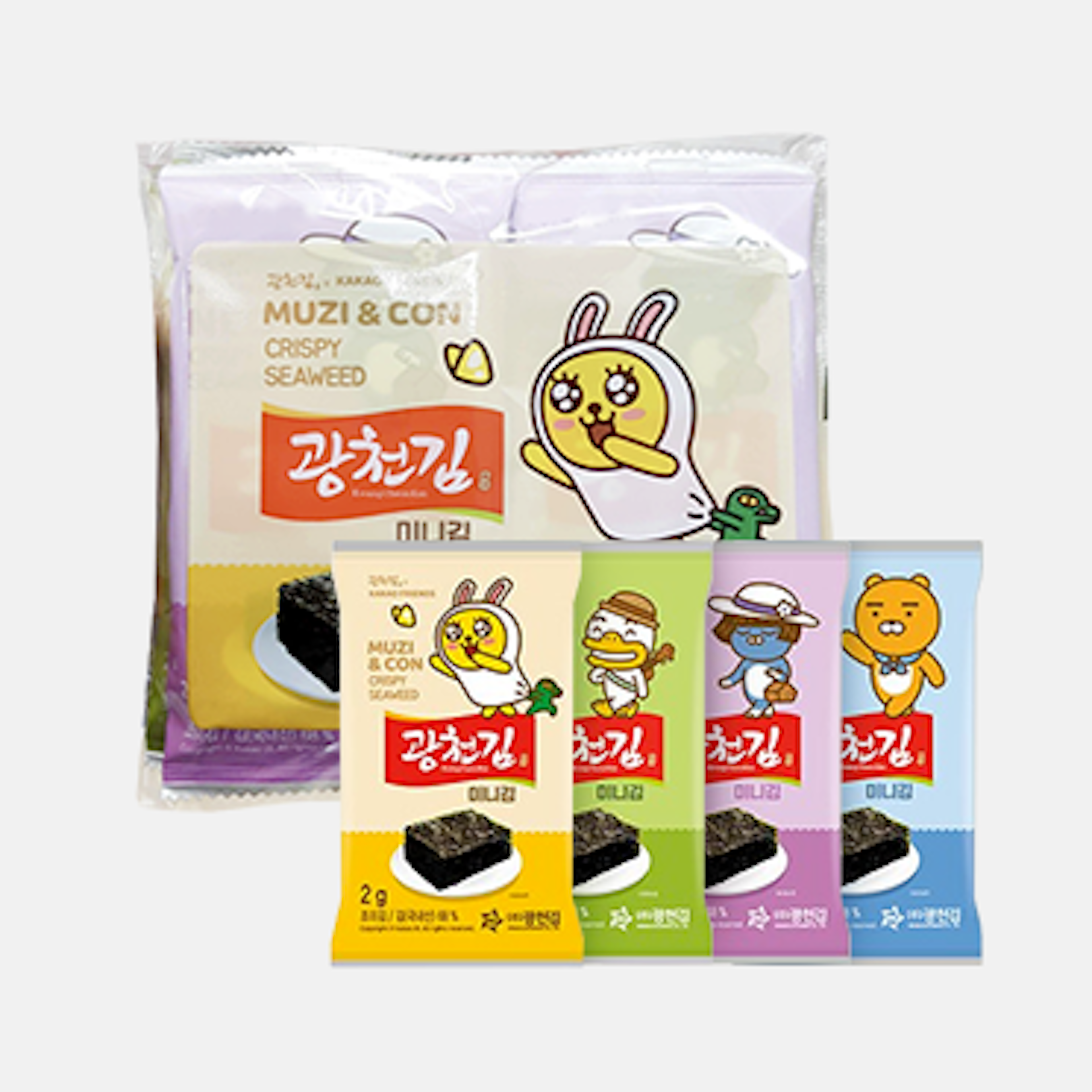 Kakao Friends Crispy Mini Seaweed Snack – 8er Pack