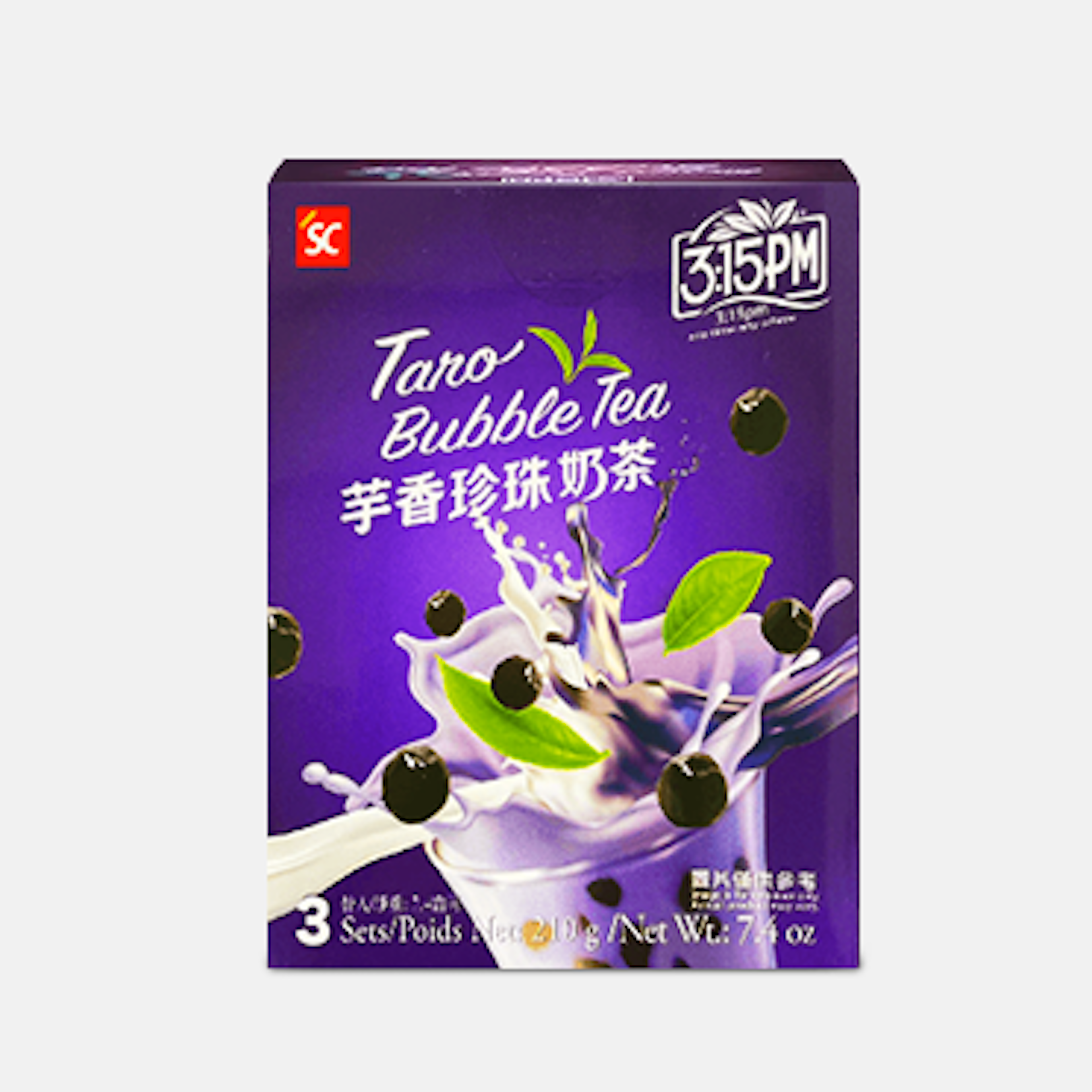 3:15 PM Taro Bubble Tea 210 g - Perfekt für Bubble Tea Liebhaber