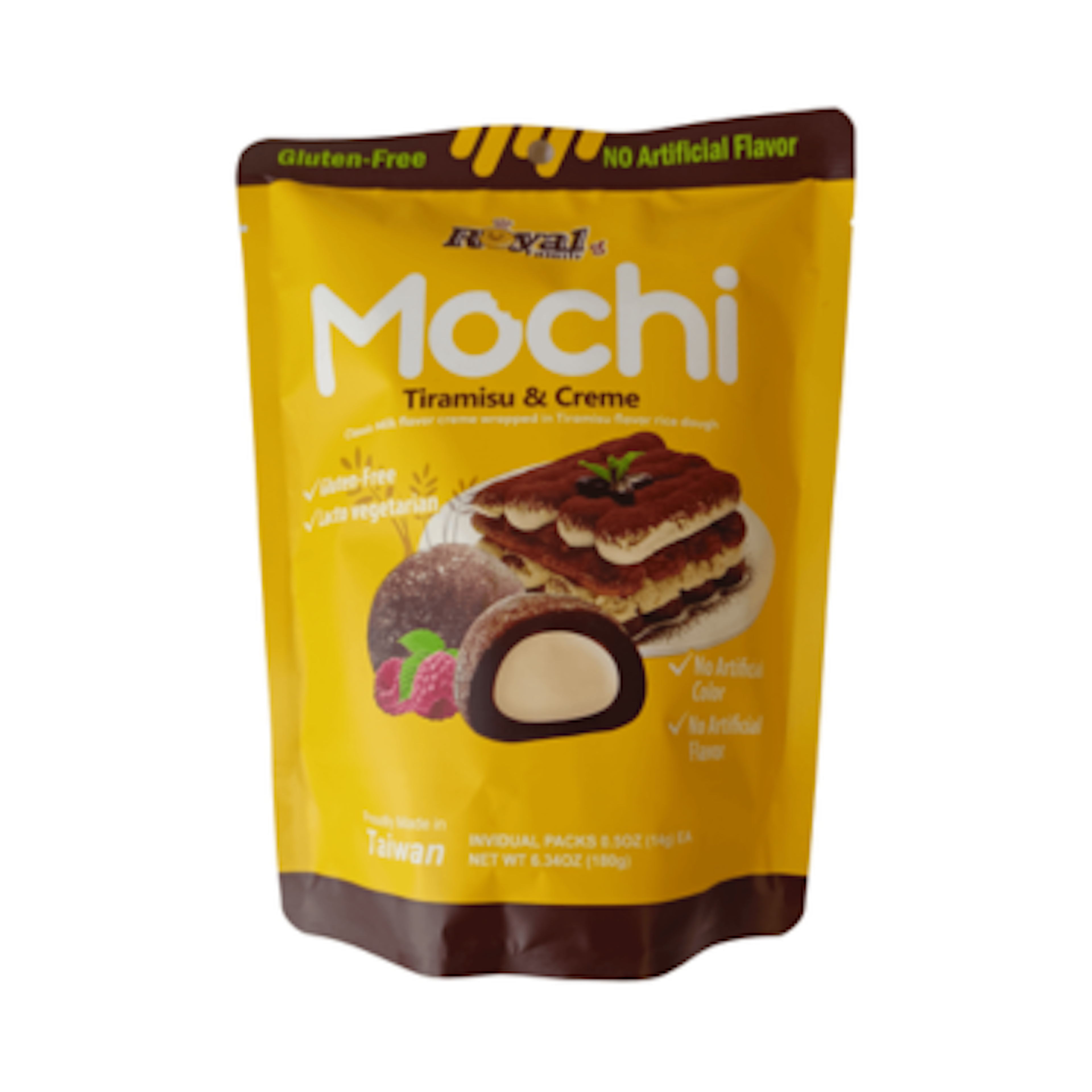 Royal Family Mochi Tiramisu & Creme - Zarte Mochi ohne künstliche Zusatzstoffe, 180g