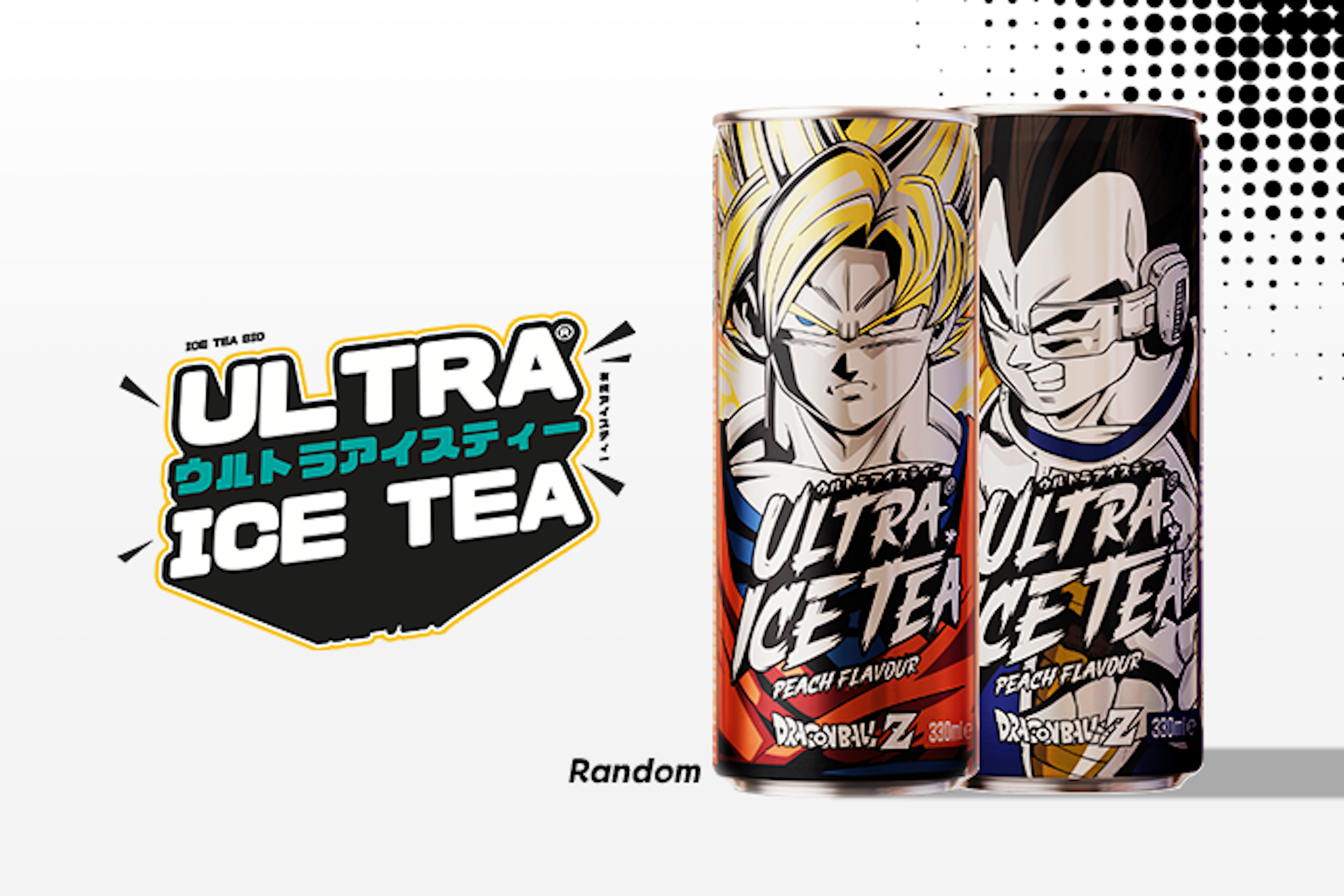 Dragon Ball Z Ultra Ice Tea Peach Flavour Dose mit Vegeta.