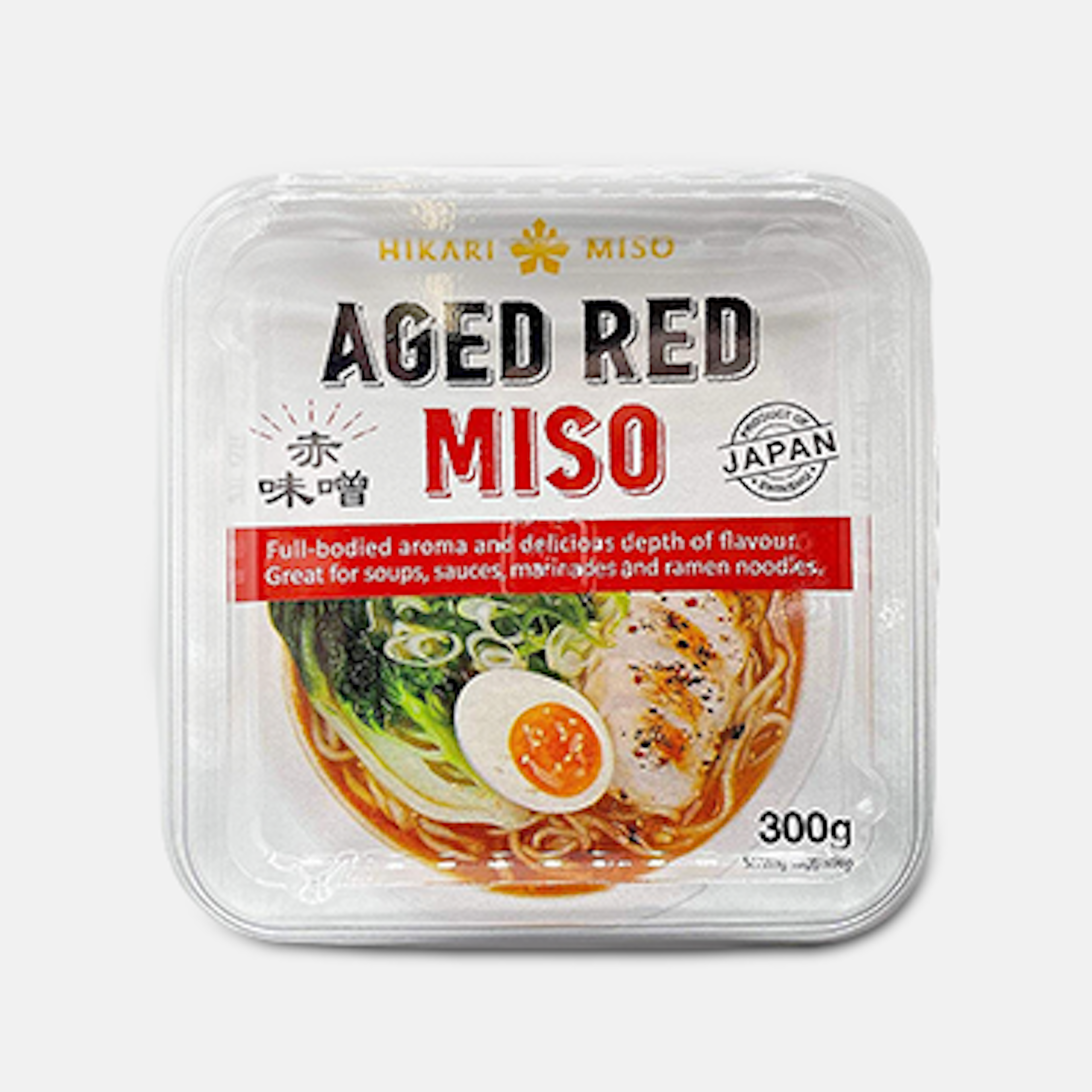 Hikari Miso Aged Red Miso Paste 300g - Tiefes Aroma: Die Aged Red Miso Paste zeichnet sich durch ihren reichen und kräftigen Geschmack aus.