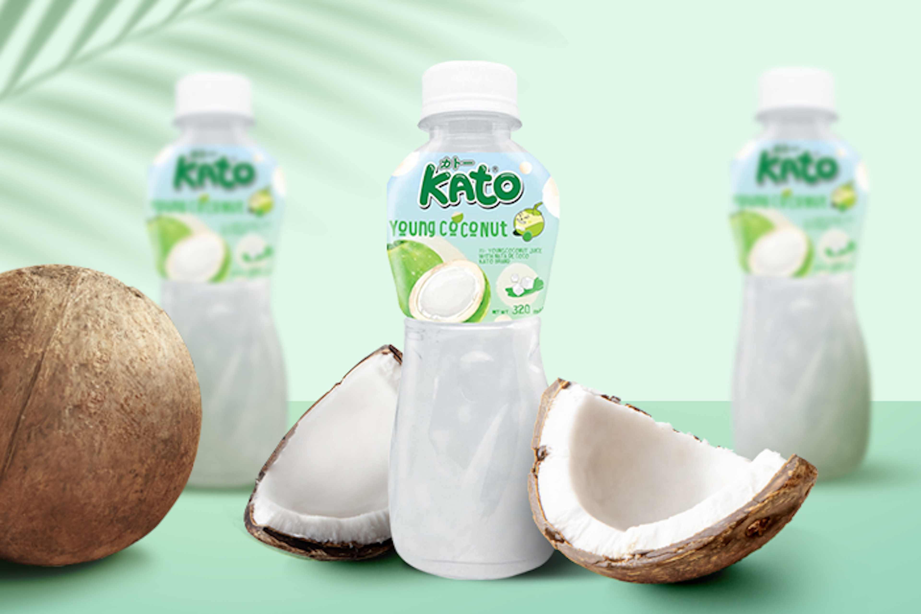 KATO Coconut Water with Nata De Coco 320ml - Refreshing and Healthy Drink