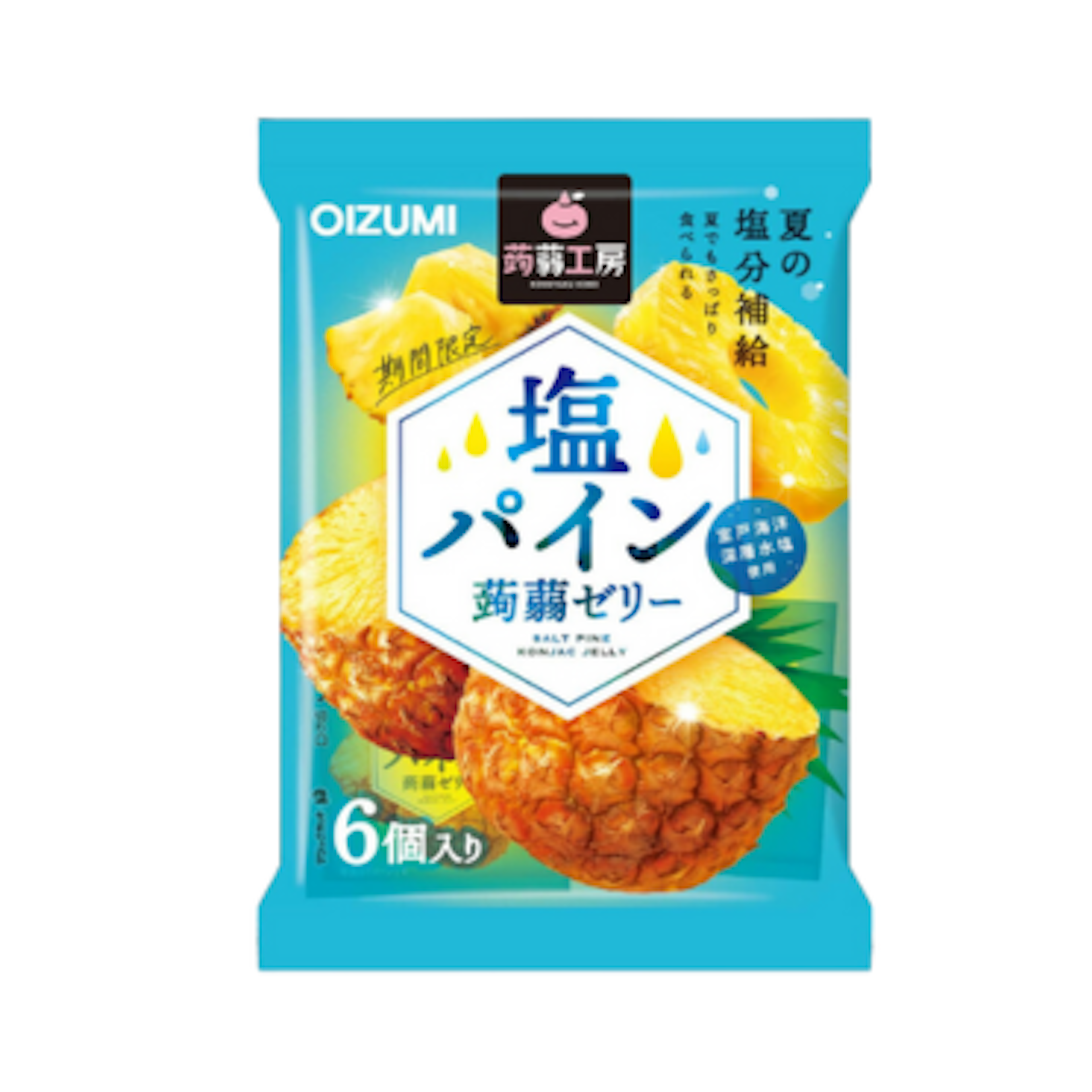 OIZUMI Konjac Jelly Salt Pineapple 106g - Low calorie and healthy snack