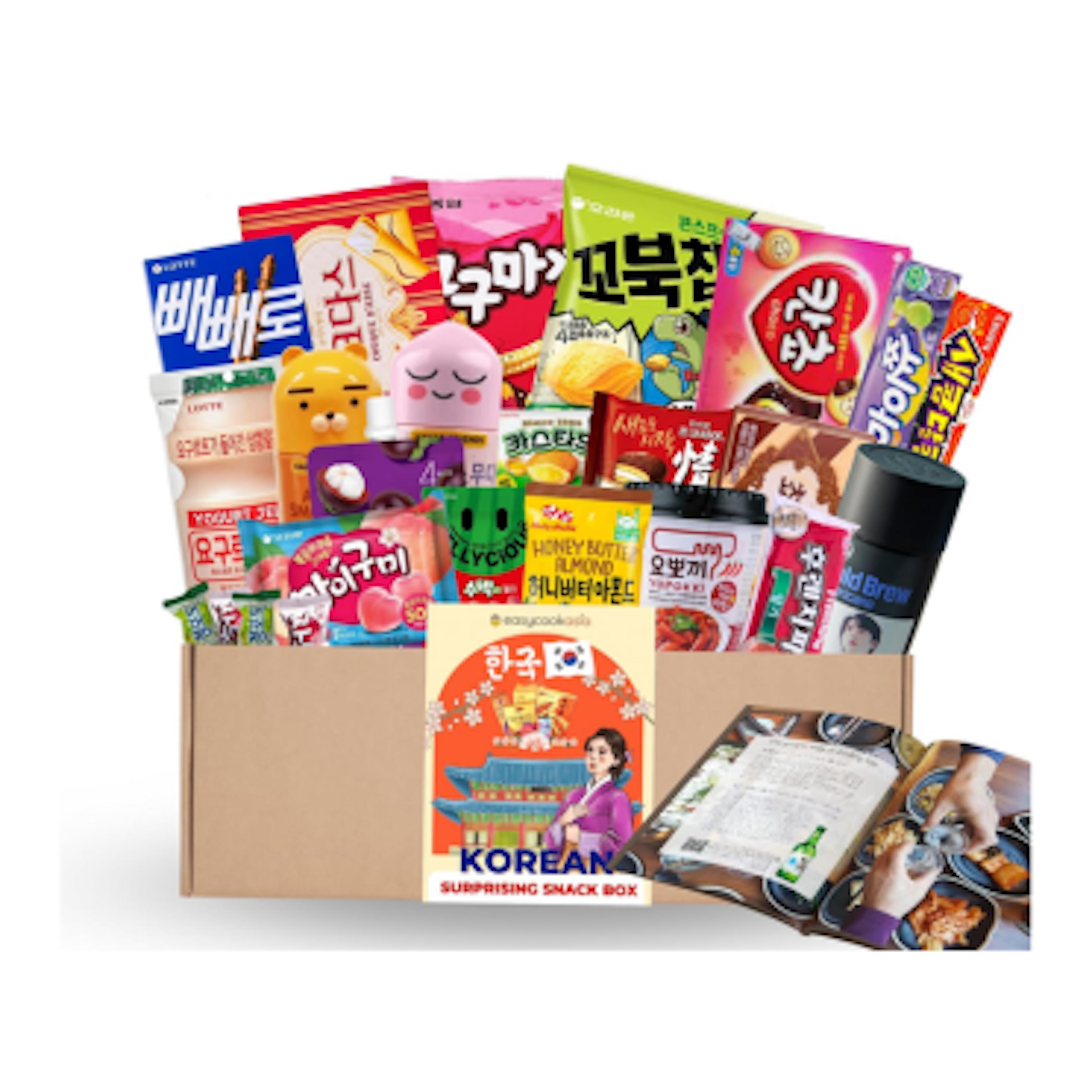 Erlebe den Geschmack Koreas mit den Korea Surprise Snack Boxen S, M und L.