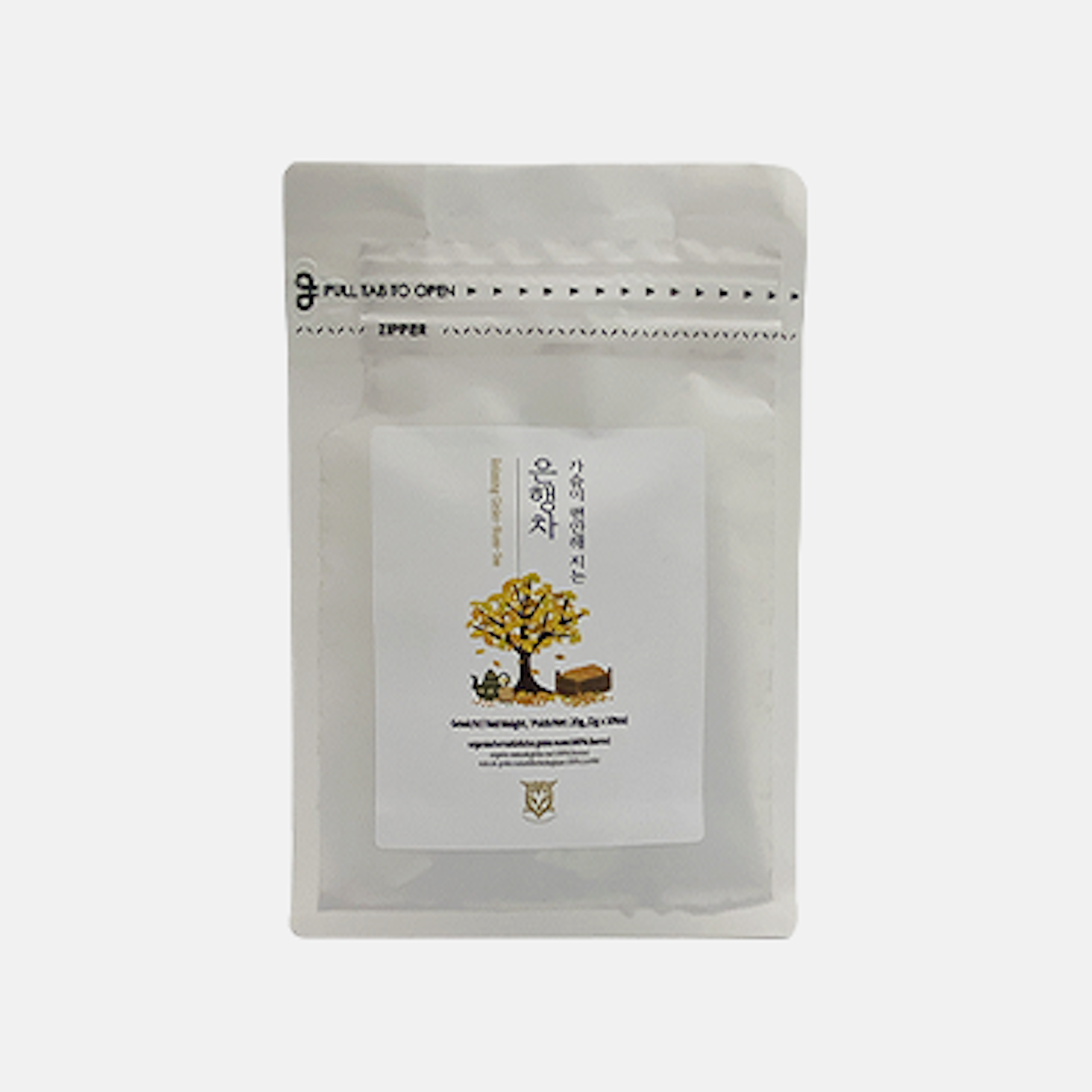 BUEONGI Bio Relaxing Ginkgonüsse Tee 20g Verpackung mit Bio-Siegel