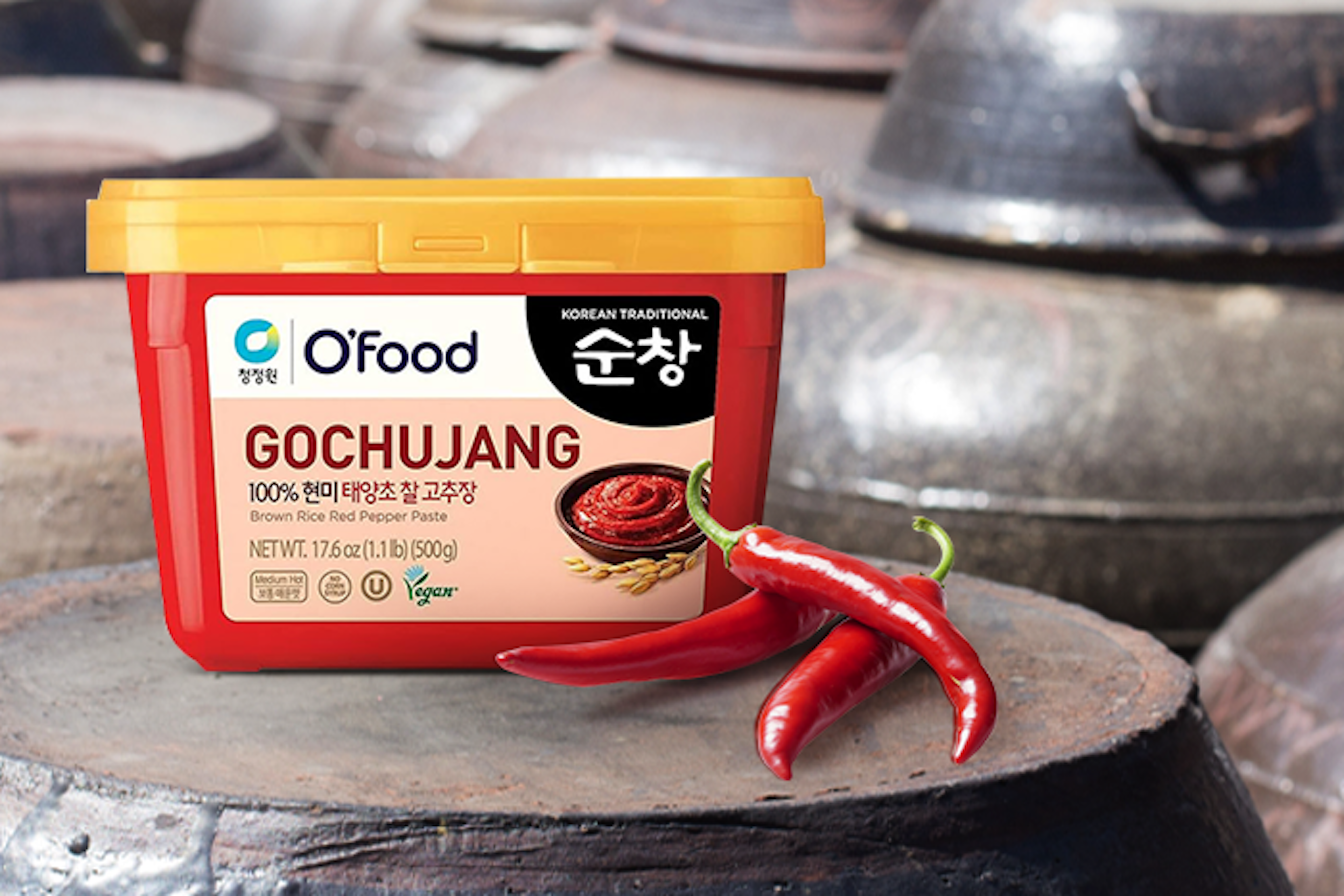 CJO Korean Brown Rice Pepper Paste - Gochujang 500g - Naturally fermented